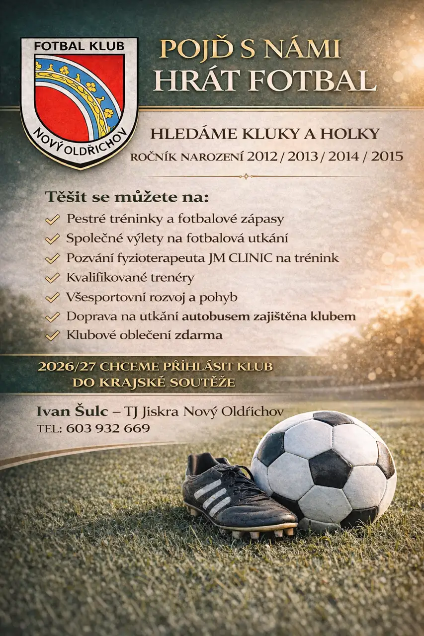 Pojď s námi hrát fotbal..